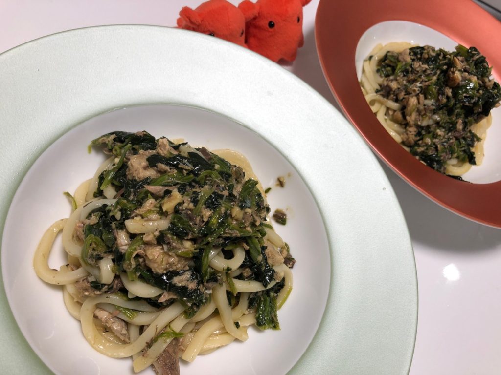 ほうれん草とサバ缶のうどん 冷凍野菜と缶詰で簡単筋トレレシピ やる気 たこべいブログ