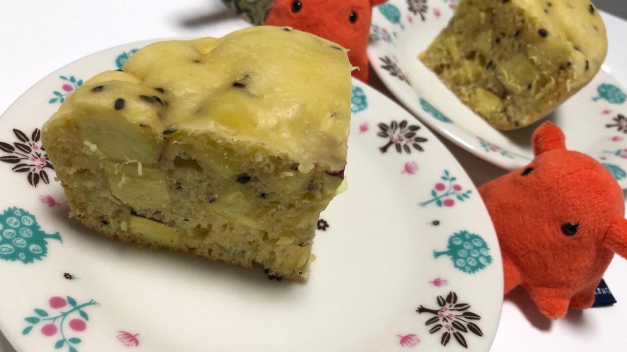 炊飯器で簡単 さつまいもの蒸しケーキ オーブン 蒸し器不要レシピ やる気 共働き夫婦の言い訳料理と円満生活ブログ