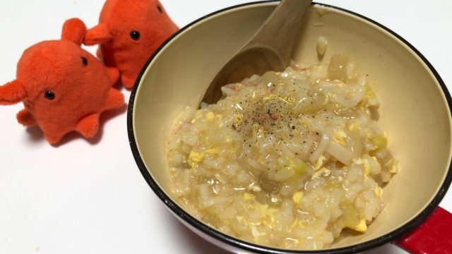 野菜たっぷり卵雑炊 生姜効果で食欲増進 身体を温めるレシピ やる気 たこべいブログ