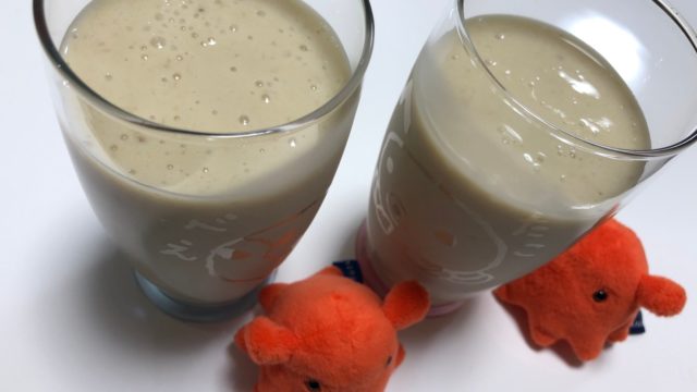 酒粕とバナナの豆乳スムージー 酒粕を食べて美肌を目指そう やる気 共働き夫婦の言い訳料理と円満生活ブログ